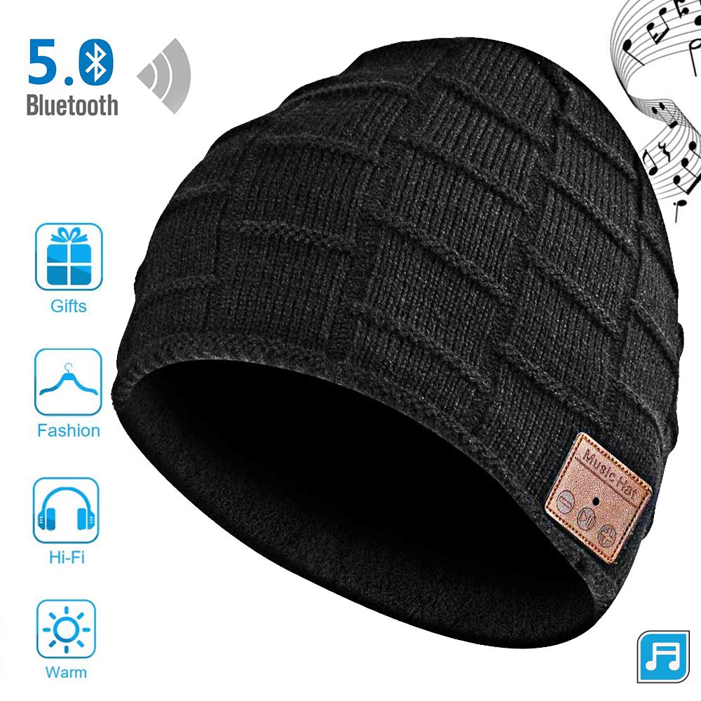 Draadloze Bluetooth-Compatibel Beanie Hoed, Beanie Hoofdtelefoon Winter Muts Muzikale Knit Koptelefoon Cap Voor Fitness Outdoor S