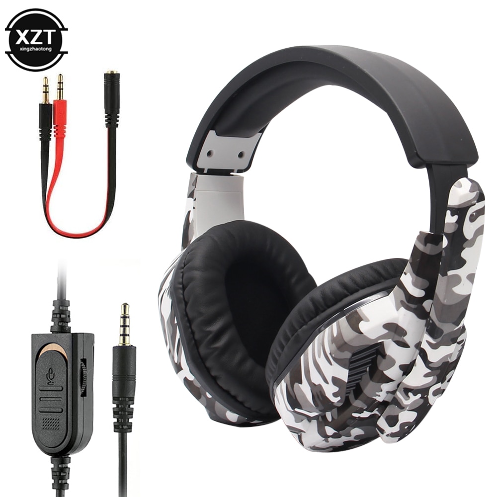 3.5mm Gaming Headset - Camouflage Stereo Headphones with Mic for PS4, Xbox, Switch