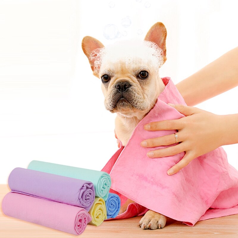 Lovely Pet Small Medium Large Cats Dogs Bath Towel Super Absorbent PVA Washable Quick-drying Wiping Towels Dog Supplies