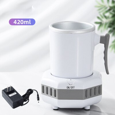 Instant Quick Cooling Cup, , Portable Mini Refrigerator Electric Cooler Cup Cans, Home Office Cold Drink Machine Small: EU white