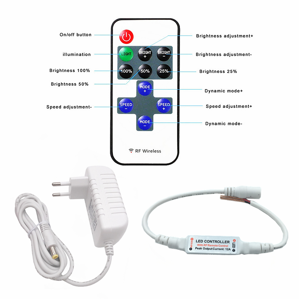 Mini Spot LED 12V Downlights regulable 1W juego de lámpara de techo control remoto 15mm empotrado negro plata blanco gabinete focos