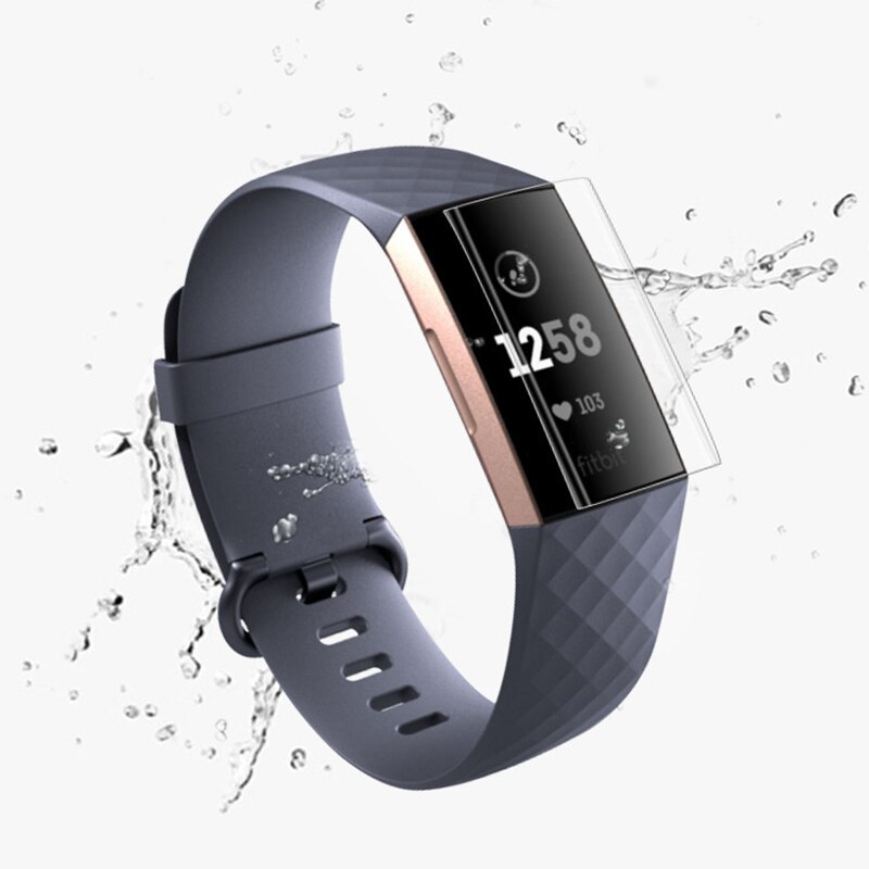 Smart Horloge Accessoires 9H Anti-Kras Tpu Full Hd Cover Screen Protector Film Voor Fitbit Lading 3 /4 Hd Protector: HD Film For Charge 3 / 10pcs