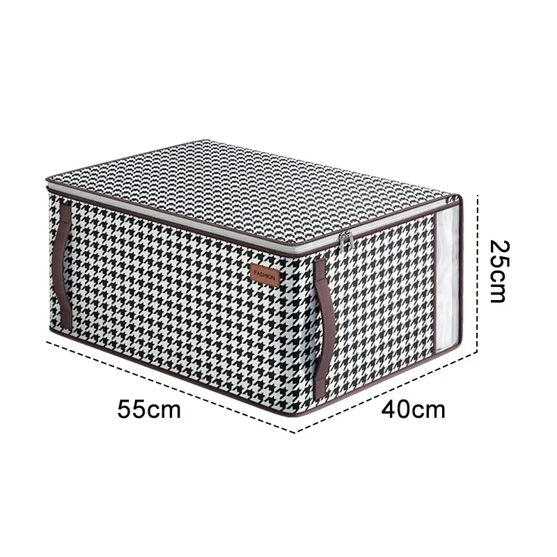 Quilt Storage Box Dustproof Organizers Non-Woven Wardrobe Space Saving Bag House-Moving Bedding Box Travel Storage Organization: MULTI