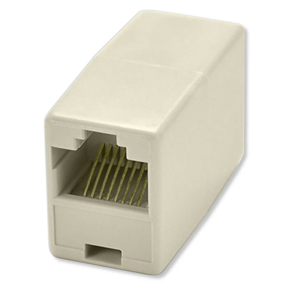 Acoplador de Cable RJ45 Beige Cat 8 7 6a 6 5e 5 Adaptador 1000Mbps Doble Hembra Módulo Alargador Extensor Ethernet LAN