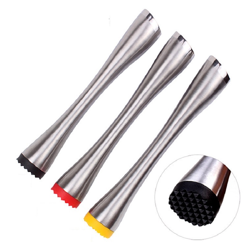 Mojito Stainless Steel Muddler Cocktail Muddler Bar Mixer Barware DIY Drink Fruit Muddler Crushed Ice Barware Bar Tool