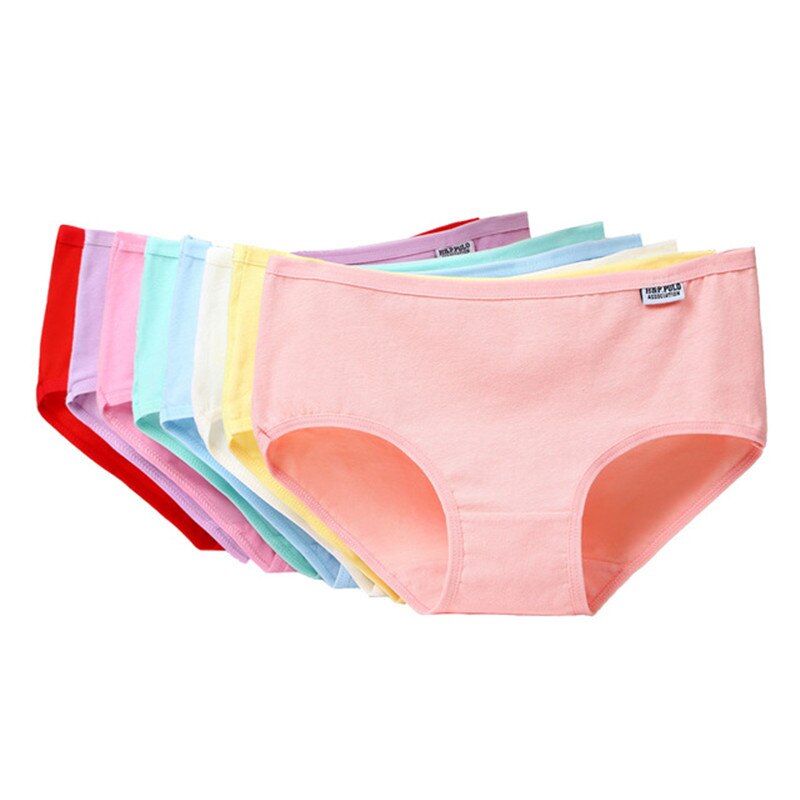 3 Pcs/Lot Women's Underpants Cotton Briefs Solid Low-Rise Lingerie Shorts Underwear Underpants For Women Girls L-3XL