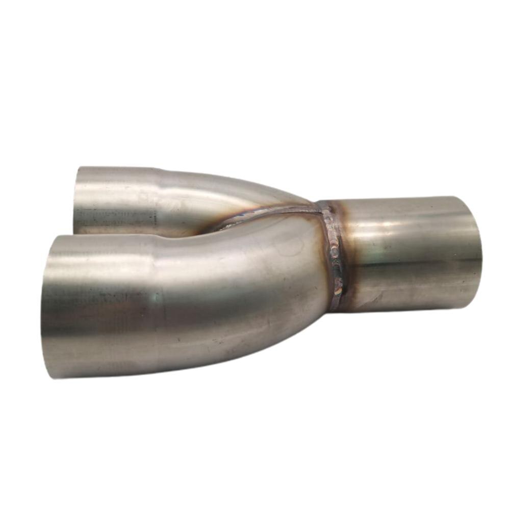 2-1 Stainless SSExhaust Merge Collector Dual 3" ID Inlet to Single 3" OD Outlet