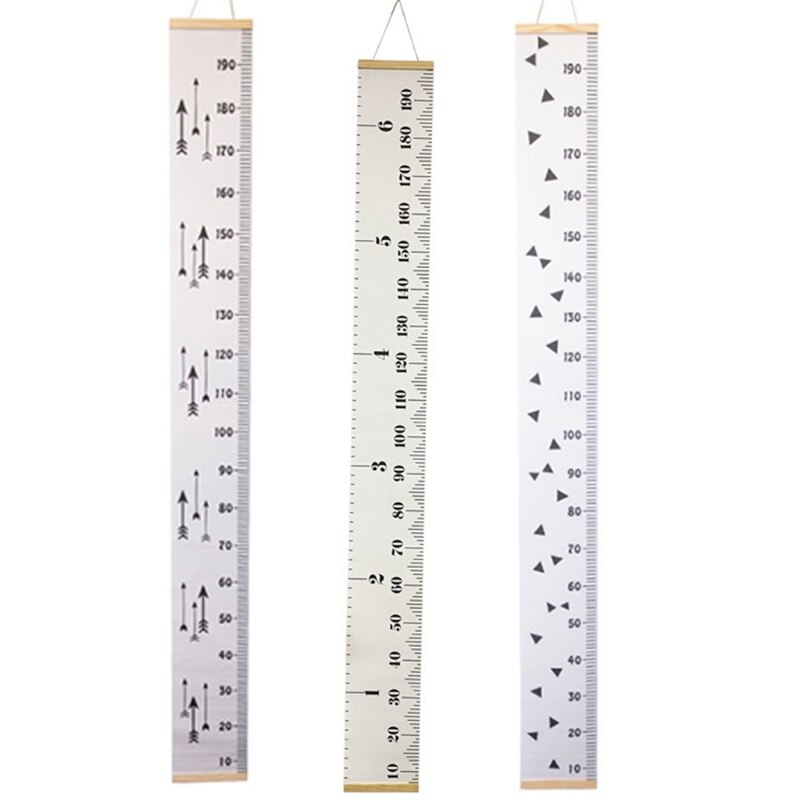 Medidor de pared para niños, regla de medición de crecimiento de altura colgante, decoración de guardería