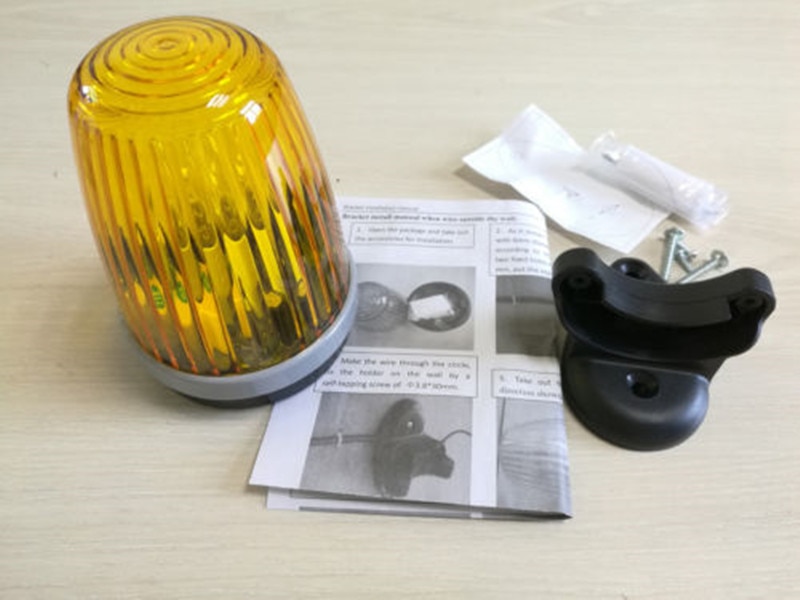 Säkerhetsblixt lampa larmljus blinker blixt för gungskjutande garage rulljalusi grind dörr motoröppnare