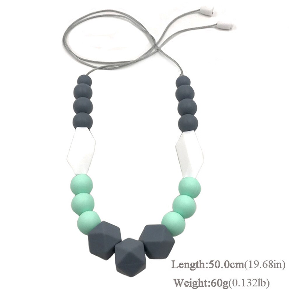 Silicone da donna per la decorazione del collo della mamma accessori per gioielli per bambini collana perline per dentizione pendente fatto a mano All-Match