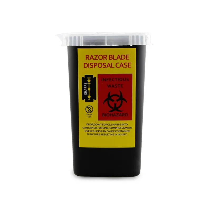 3-kleuren Blade Recycling Bin Kapper Accessoires Scheren Scheermesje Verwijdering Case Wegwerp Blade Recycling Opbergdoos: Rood