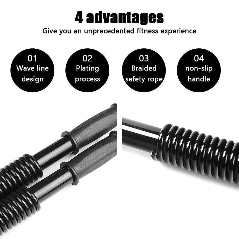 Multifunctional electroplating spring arm strength device Adjustable chest expander Muscle training arm strength bar