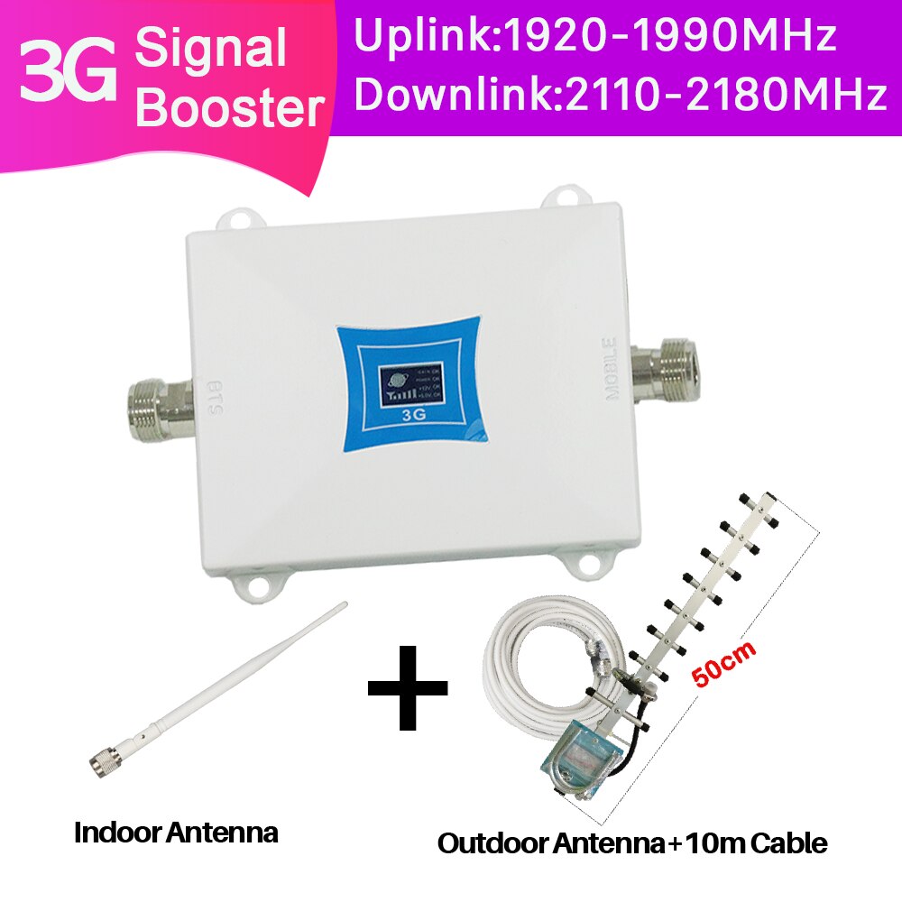 ZQTMAX ( Band 1) 2100 UMTS Cellular Signal Amplifier 3G (HSPA) WCDMA 2100MHz Mobile Signal Booster with Yagi antenna cable