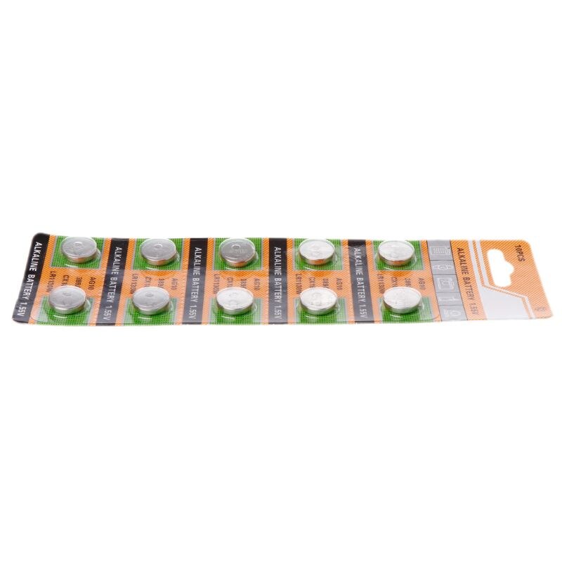 10PCS batteria a bottone a bottone batteria AG10 1.5V batterie per orologi SR54 389 189 LR1130 SR1130 giocattoli telecomando M5TB