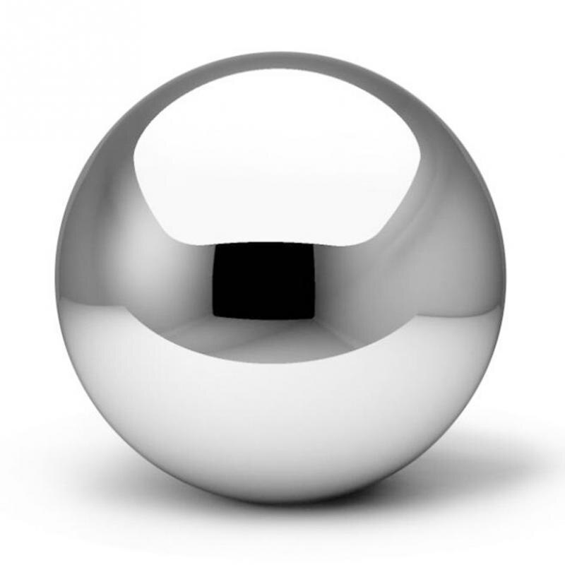 Glitter Mirror Ball Craft Decoration High Gloss Stainless Steel Ornament Hotel Sphere Silver Party Home