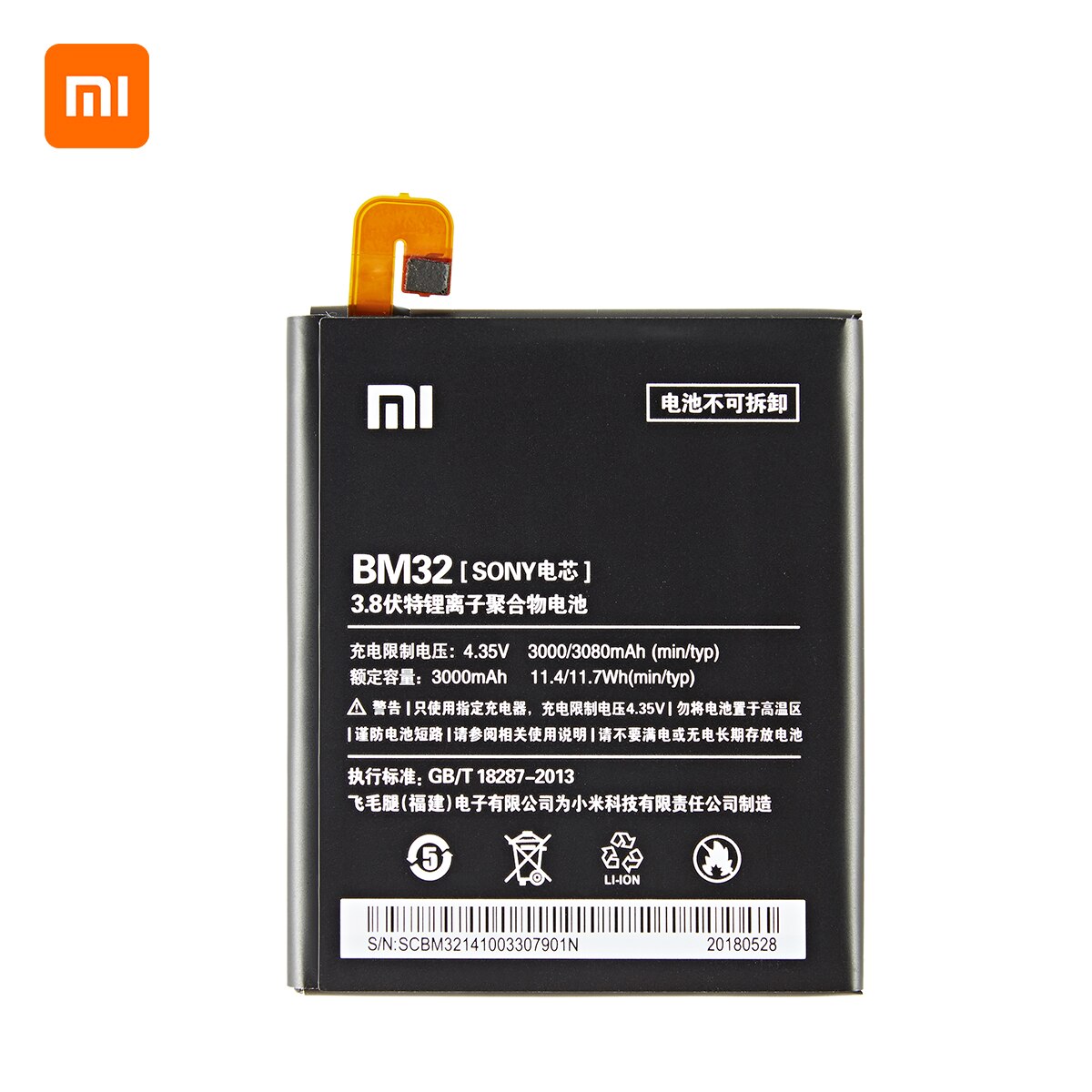 Xiao mi 100% oryginalny BM32 3080mAh baterii dla Xiao mi 4 mi 4 Mi4 M4 BM32 wysokiej jakości zamienne baterie robić telefonu + narzędzia