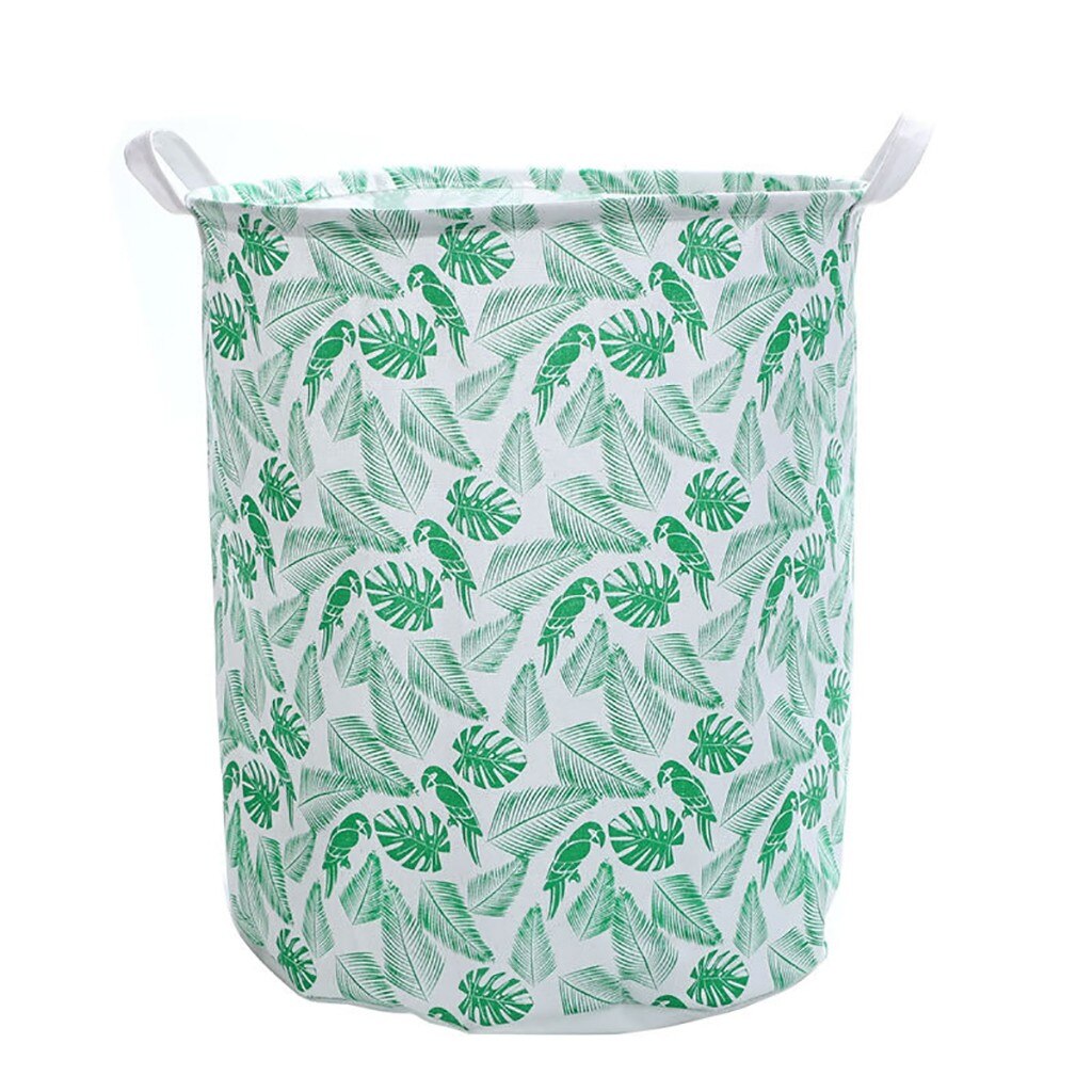Opbevaringskurve bomuldsmønster tøjkurve vandtætte ark vasketøjstøj vasketøjskurv opbevaringskurv opbevaringsboks: Grøn