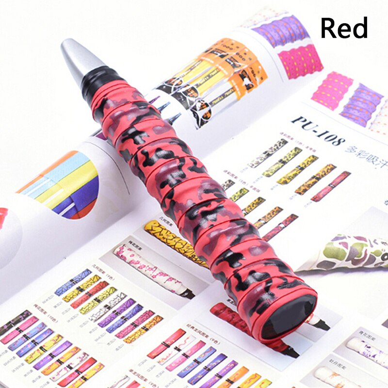 Antideslizante raqueta de bádminton Overgrips cinta transpirable deporte sobre Tenis agarre Banda de sudor: red