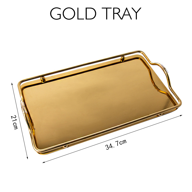 JINYOUJIA Nordic Glass Carafe Water Pitcher with Wood Lid Kettle Drinking Cup Tea Pot Juice Jug Household Drinkware: GOLD TRAY