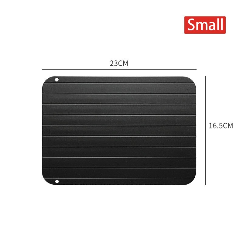 Placa de descongelación rápida portátil de aluminio, bandeja para descongelar carne fresca y saludable, utensilios para comida, herramientas de cocina, 1 unidad: 23x16.5x0.2CM