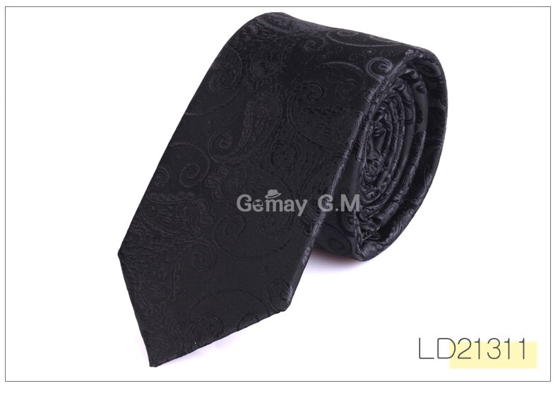 Jacquard vevd halsslips for menn bryllup business klassiske slips polyester slim herre slips for dress 6cm bredde slips: Ld21311