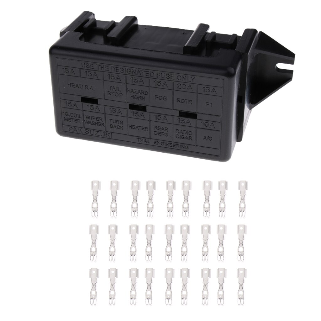 Car Truck 14Way Circuit Standard ATC ATO Blade Fuse Box Block Holder 12V/32V