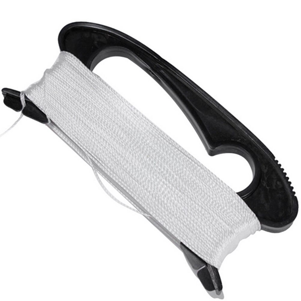 1 Set D Shape Flying Kite Line Plastic + Polyester White Color Line Board Flying Kite Accessories 100M