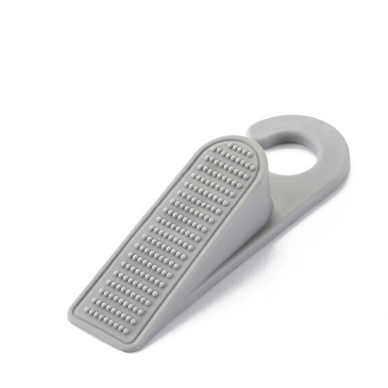 Safety locks Silicone Rubber Door Stop Stoppers Door Block Children Anti-Folder Hand Security Door Card Hanging Door Stop: Gray