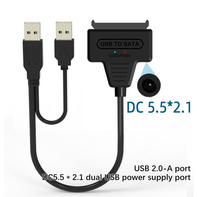 USB SATA 3 Cable SATA To USB 3.0 / USB 2.0 Cable Adapter Support 2.5 Inch/3.5 Inch External SSD HDD Hard Drive Sata III Dc Power