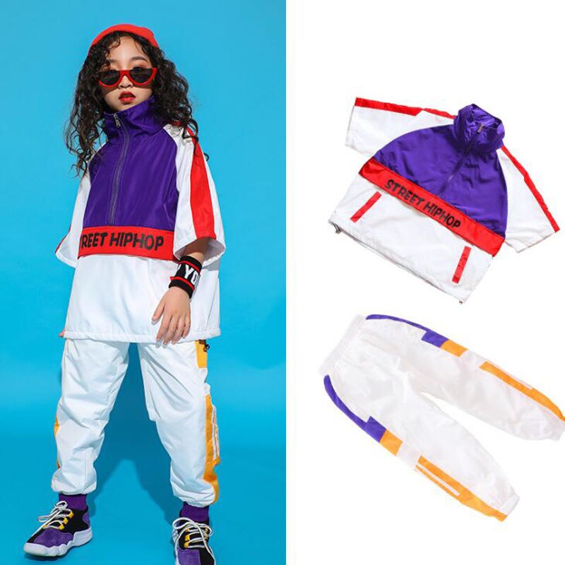 Enfants salle de bal Jazz danse Costumes veste ample pantalon hip-hop vêtements garçons danse moderne scène vêtements Concert rue tenues