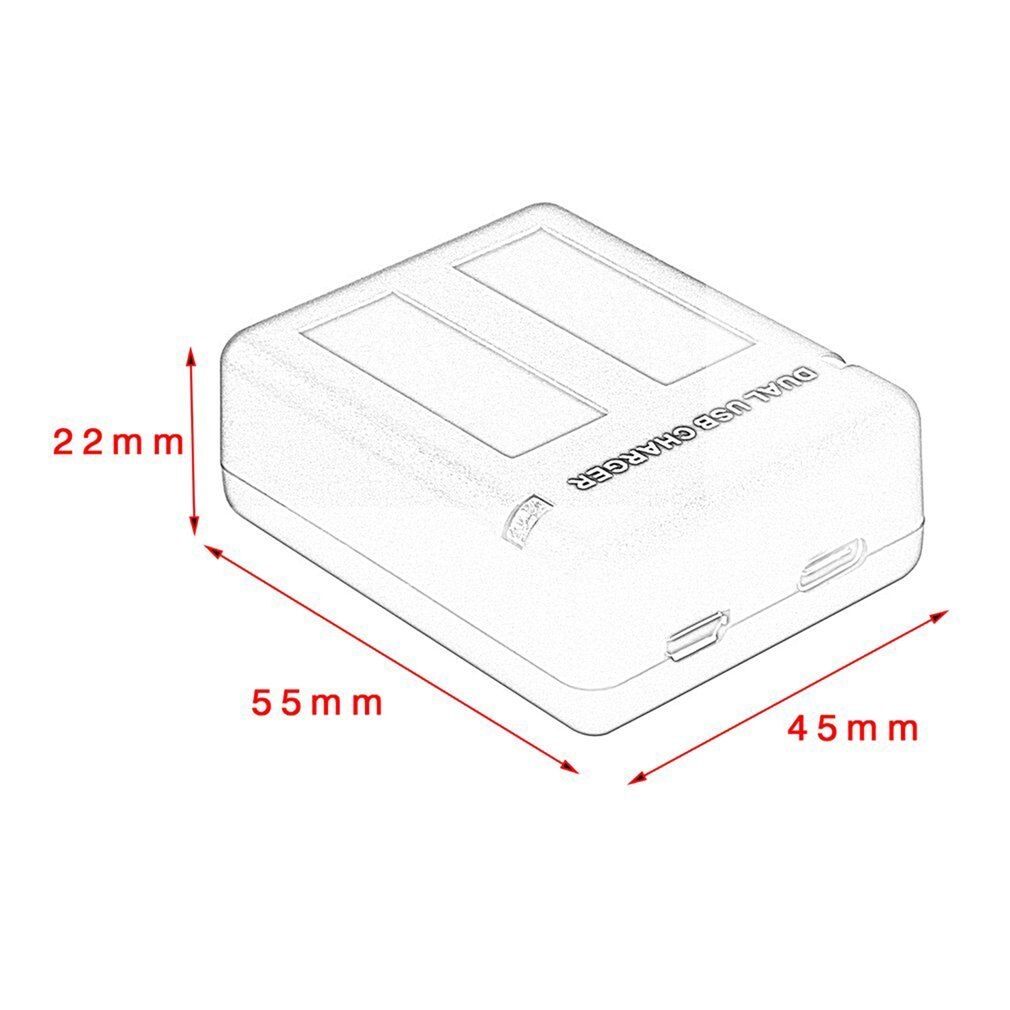 Kamera USB Batterie Ladegerät Tragbare Dual Lade Slots anzeige licht Kamera Ladegeräte Mit USB Kabel Für Hero 5/6