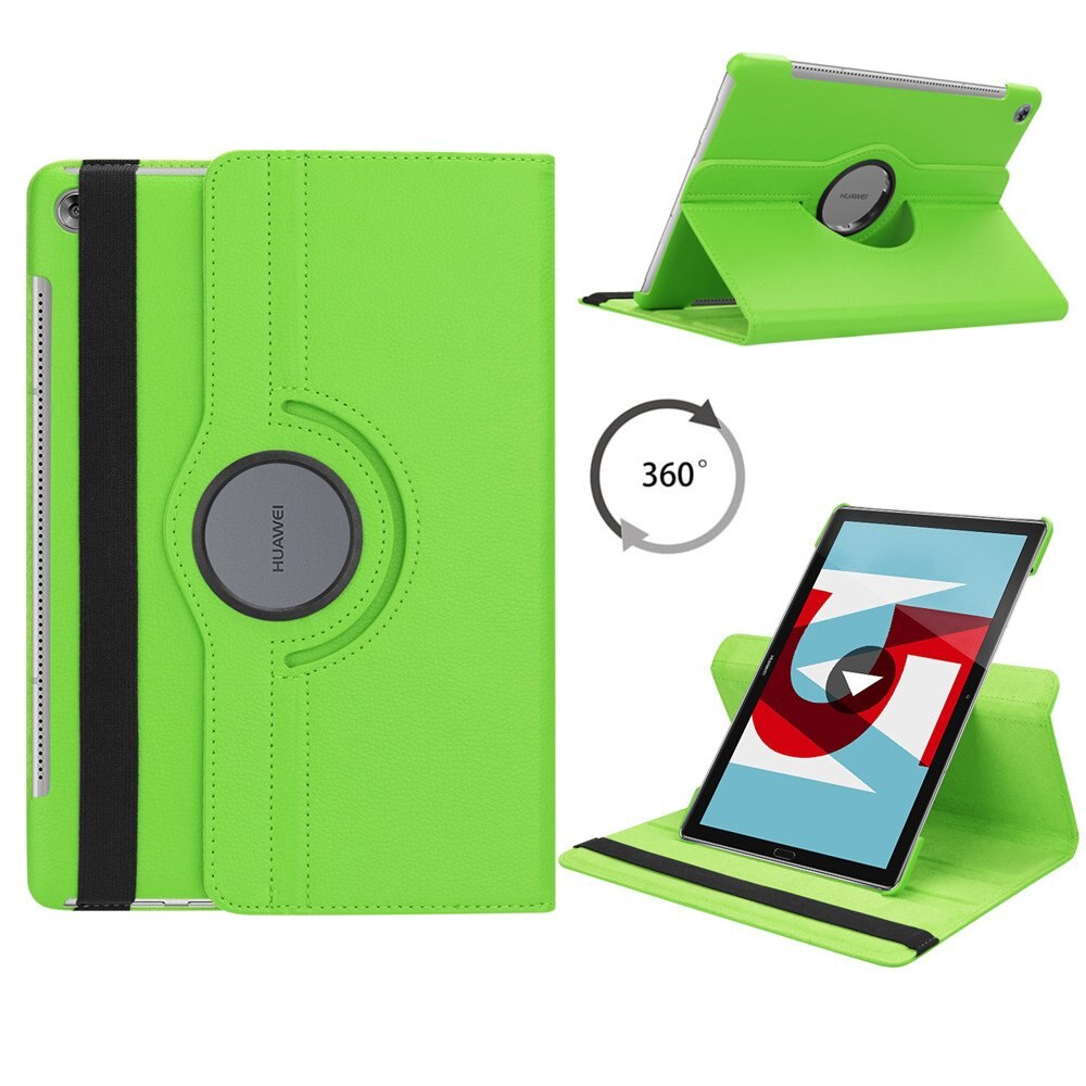 Dla Huawei MediaPad M5 10.8 calowy pokrowiec na Tablet Huawei MediaPad M5 Pro 10 10.8 "360 obrotowy stojak odwróć Pu skórzane etui: M5 10.8 green