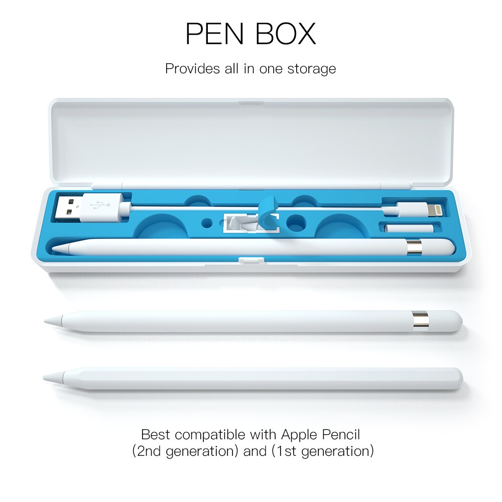 Boîte de rangement Portable pour Apple Pencil, 1 étui, accessoires pour Apple Pencil, 2 étuis, couvercle en plastique