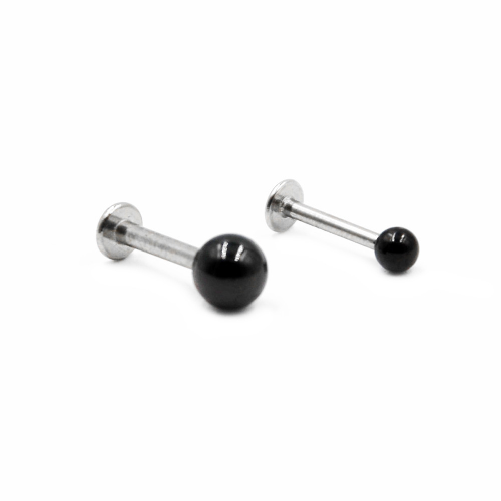 Showlove-10PCS Rvs Ronde Bal Vervanging Bead Lip Wenkbrauw Tong Oorbel Belly Piercing Sieraden 14g/16g