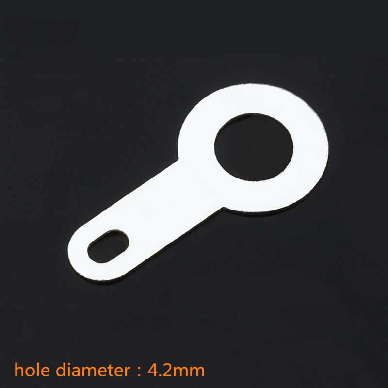 1000pcs 4.2 Silver-plated Copper Single Head Soldering Terminal Circular Weld Washer Welding Sheet Soldering Lug