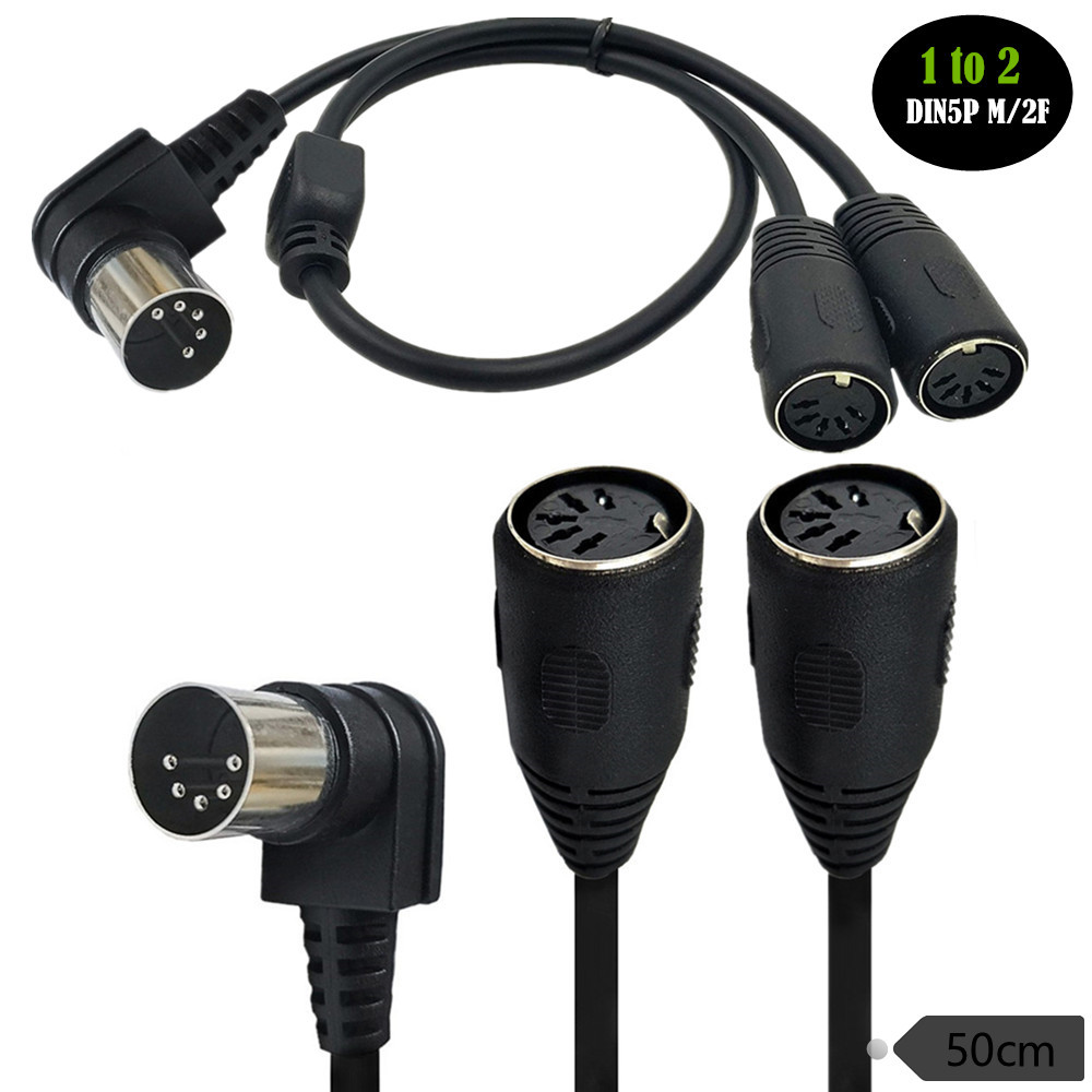 Midi Din 5pin Splitter Y Adapter Midi 5 Pin Mannelijk Naar Dubbel 2 X Din-5 Vrouwelijke Extensie Audio Midi Keyboard Synthesizer Elektrisch