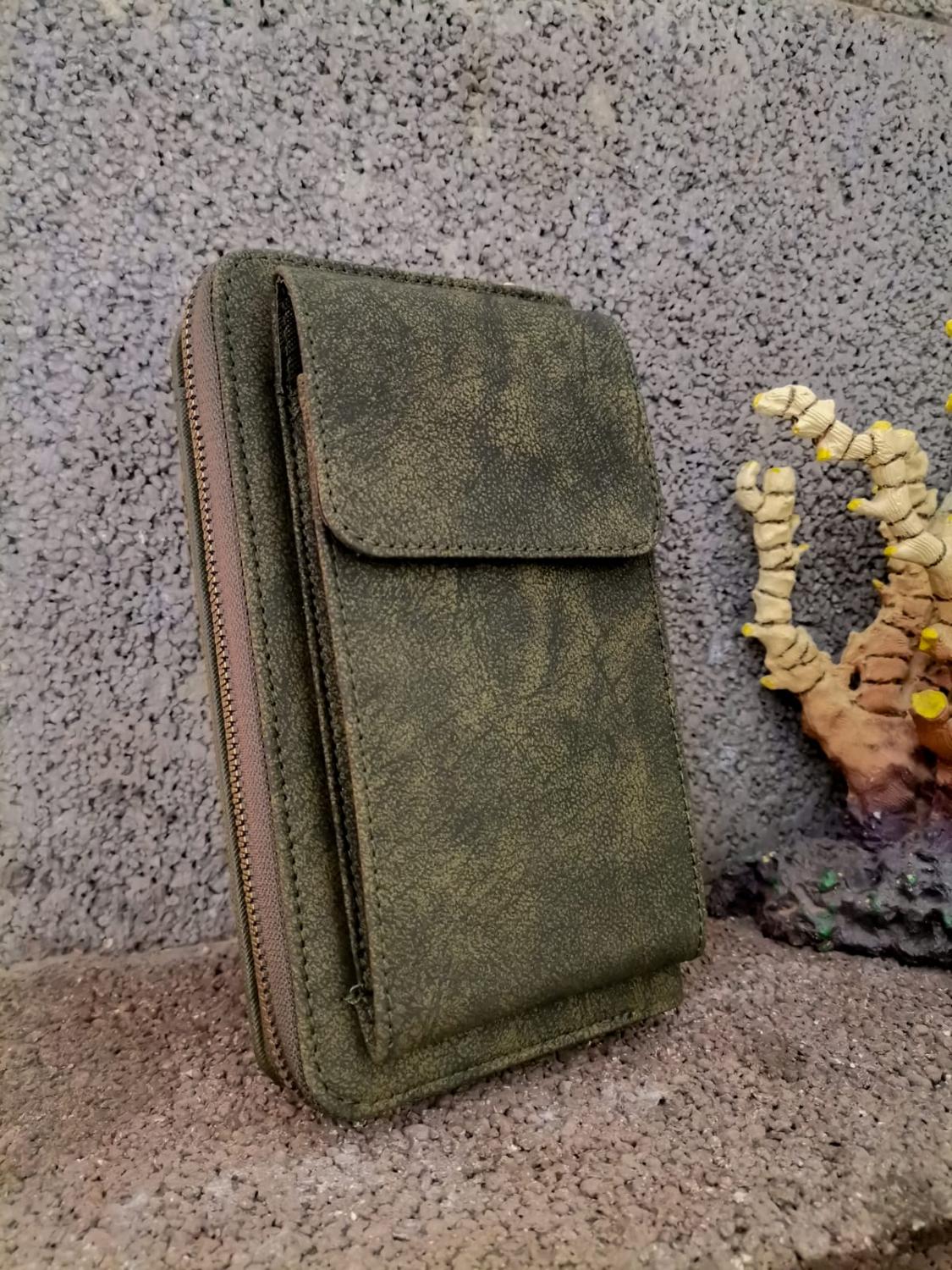 Moda Çanta Yeni Kadın Deri Çanta El Çantası Telefonluk Şık Tasarım Günlük El Çantası: Donker Kaki