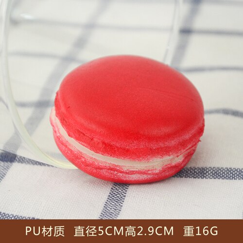 1 stk madfotografering indretning simulation donuts macaron rekvisitter mad model dessert bord snack dekoration kunstig kage boligindretning: Macaron rød