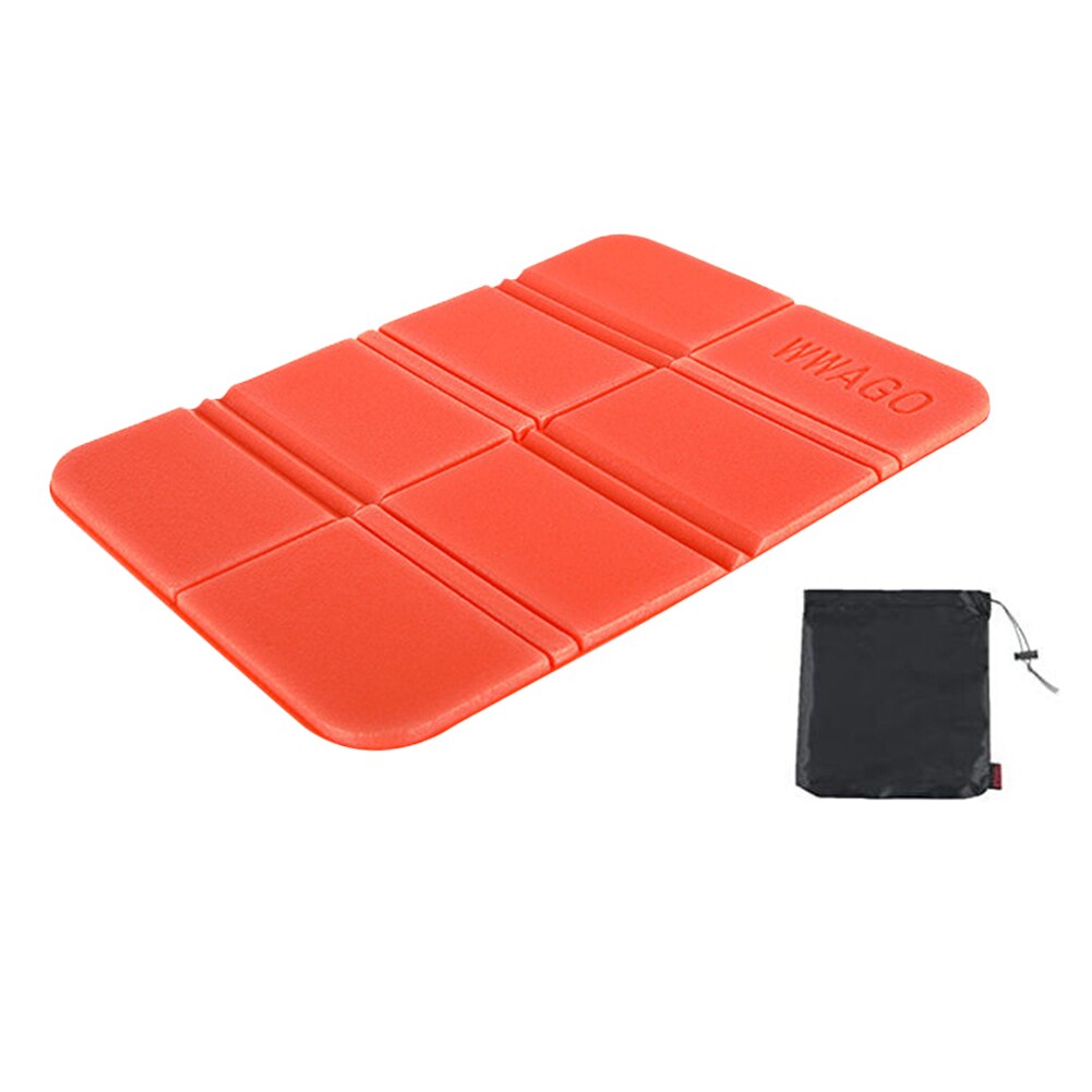 Alfombrilla de espuma plegable para sentarse, cojín aislante a prueba de humedad para exteriores, Camping, senderismo, Picnic, almohadilla portátil para suelo: Naranja