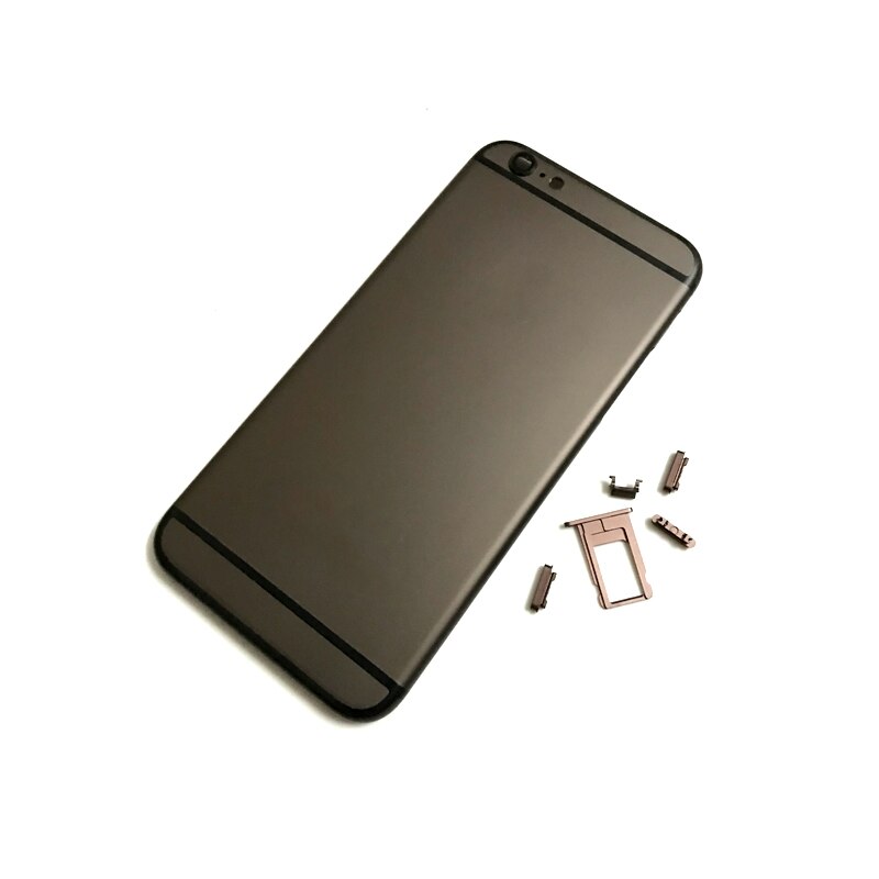 100% testowane gwarancji obudowa dla iphone 6 tylna pokrywa podwozia bliski rama baterii drzwi kolorowe z karty tacy i przyciski: Brown