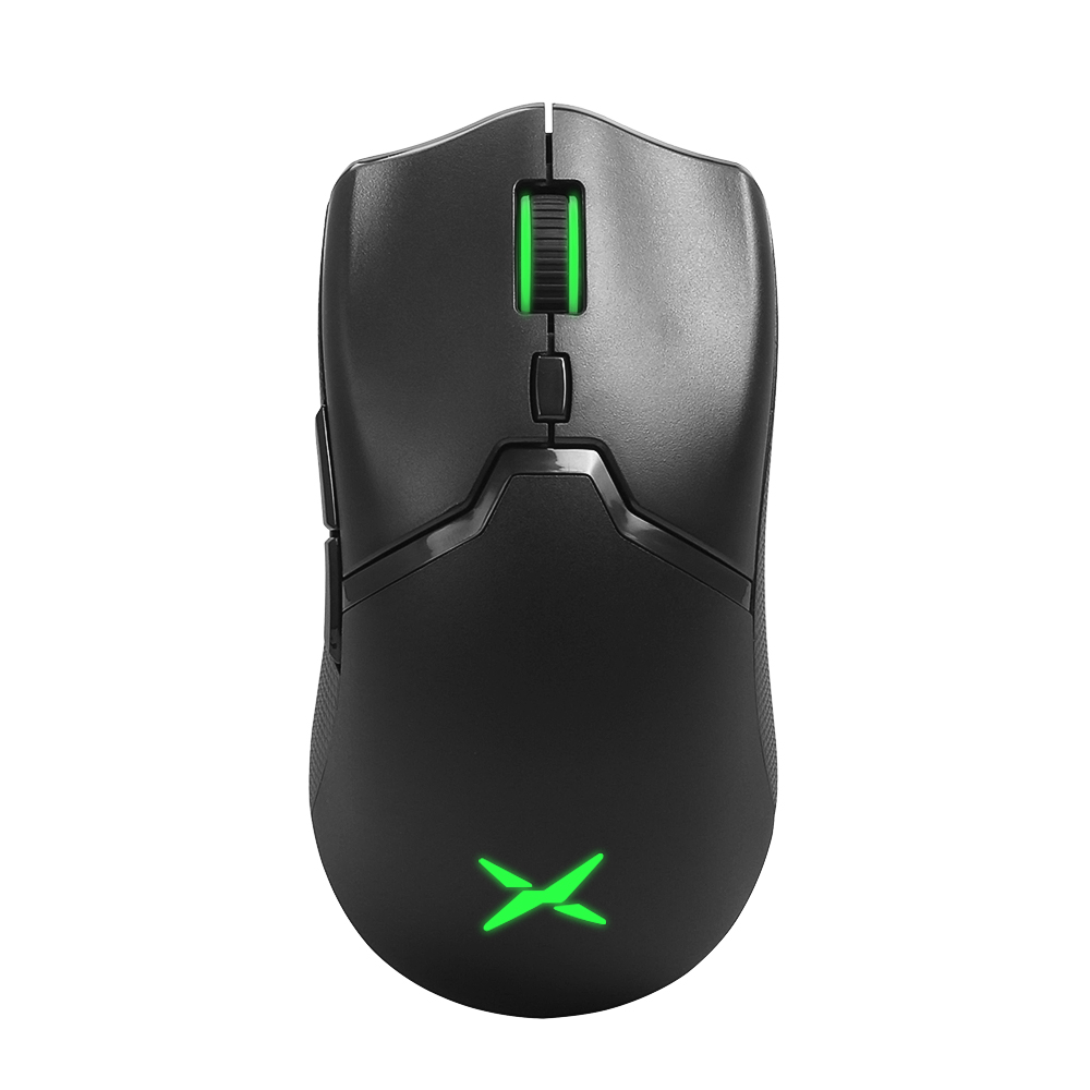 Delux M800 PAW3395 bezprzewodowa mysz do gier światło RGB 26000 DPI przewodowa programowalna ergonomiczna mysz z akumulatorem do komputera Laptop Gamer: Black