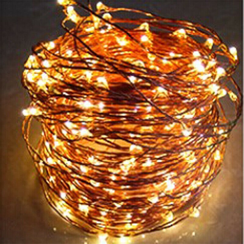 1M LED Wijnfles Cap Kurk Koperdraad String Silver Wire String 10 LEDs Waterdichte Kleur Festival Party lights String: Warm White