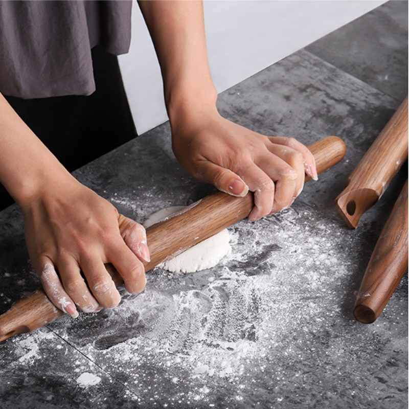 Natürliche Nussbaum rollen Stift für Teig Holz Rolle Gebäck Rolle Küche Zubehör Kuchen Pizza Werkzeuge
