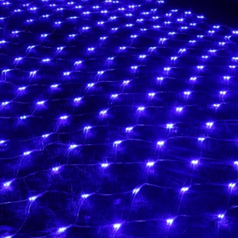 Splevisi 1.5m*1.5m 3x 2m led nät nätsnöre fe ljus julbelysning hem fest bröllop julgran dekoration ljus