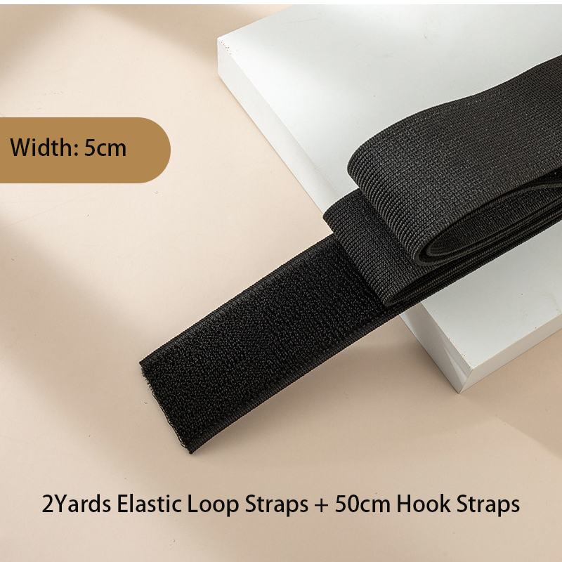 Nylon Elastische Lusband - 2 Yards - Zelfklevende Klittenband Straps - Hittebestendig, Eco-Vriendelijk: Antiek messing