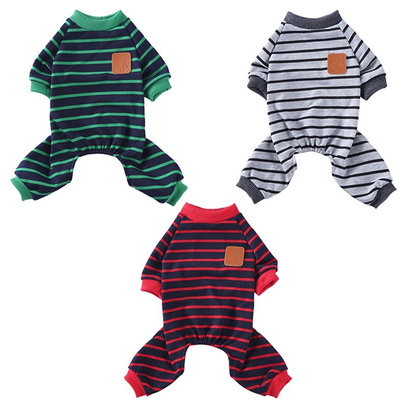 Hond Pyjama Pet Puppy Jumpsuit Homewear Huisdier Katoen Nachtkleding Kleding Kat Lente Zomer Kleding Pyjama Romper Voor Kleine Hond