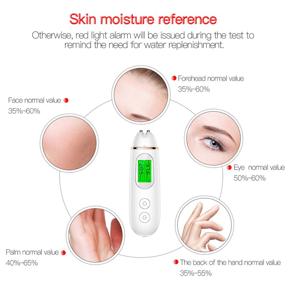 Skin Care Tester LCD Digital Moisture Monitor Detector Facial Skin Analyzer Tester Moisture Analyzer Skin Detector Care Tools