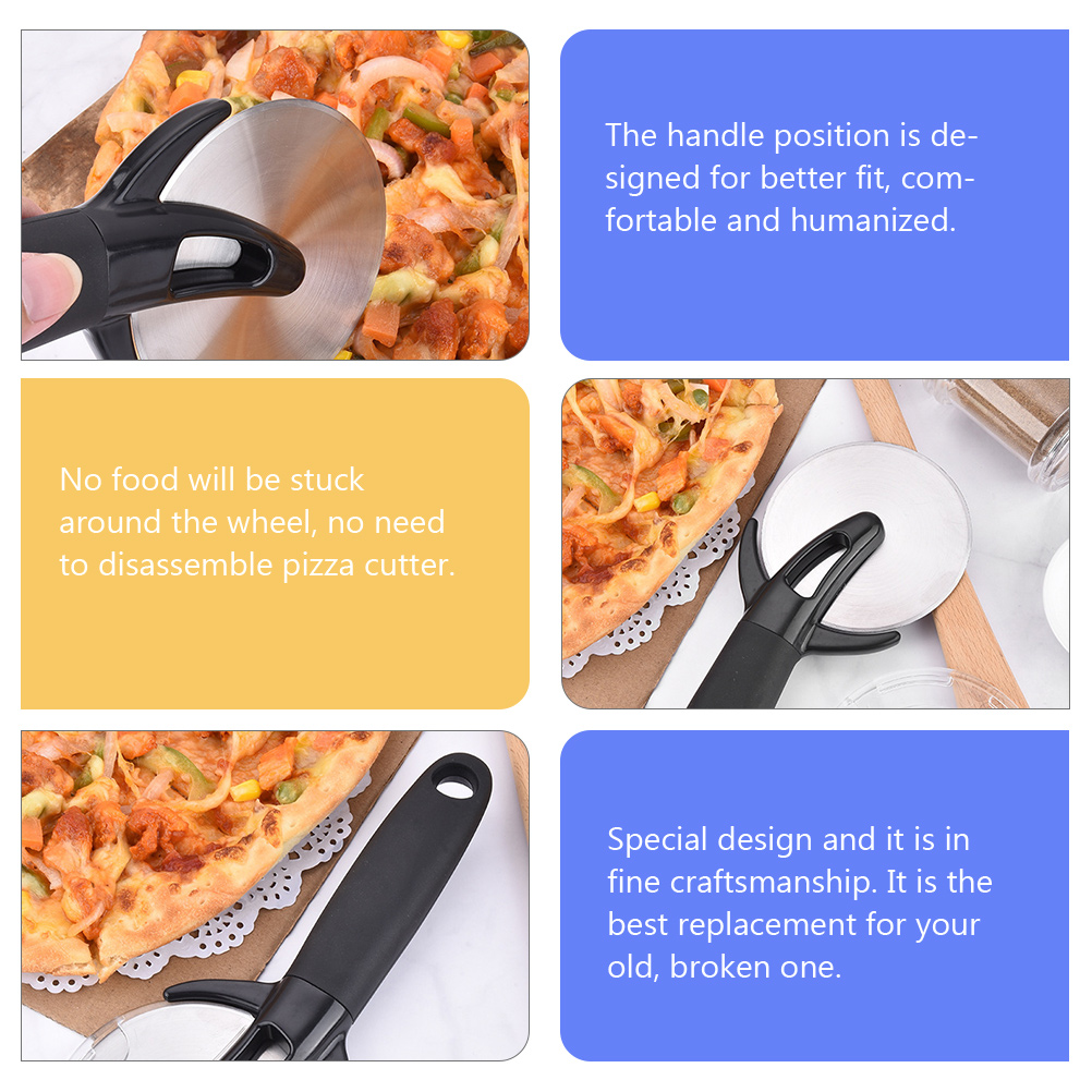 Stainless Steel Pizza Cutter Pizza Wheel And Cutter Circular Pastry Wheel Tool