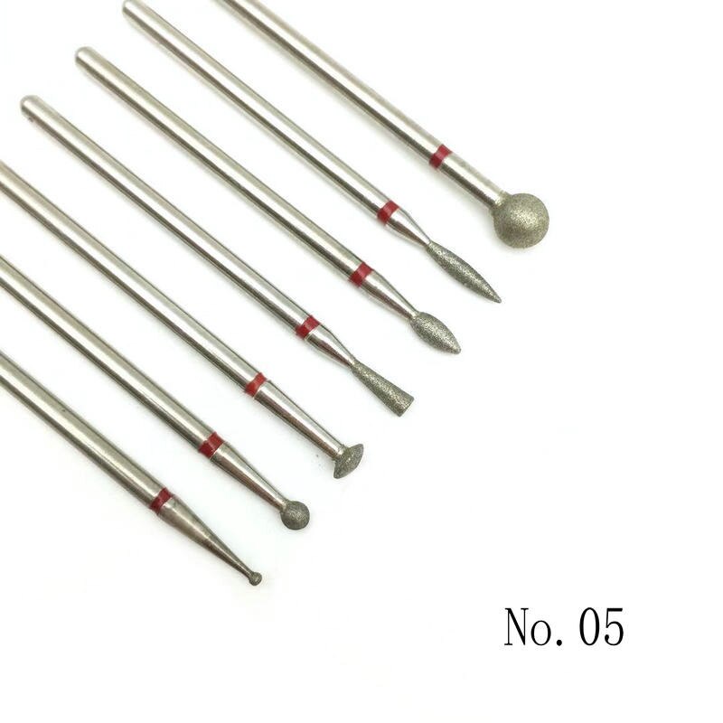6 Stuks Nagel Boor Set Voor Elektrische Frezen Pedicure Manicure Machine Nail File Slijpen Hoofd Nail Tool Accessoires: 7Pcs Set 5