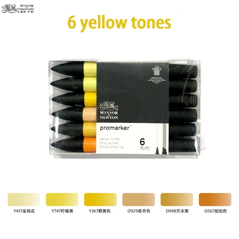 WINSOR & NEWTON Alcohol Based Promarker 6/12/24/48/96 Colors Set Twin/ Double Tip Marker Pens Pro Marker For Artists: Dark Grey